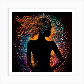 Silhouette Of A Woman 7 Art Print