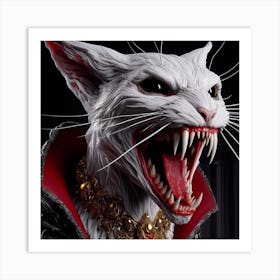 Dracula Cat Art Print