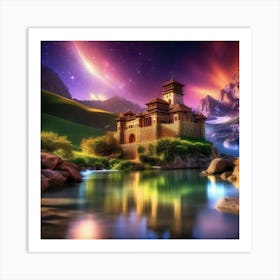 Castle In The Mountains 2 Art Print