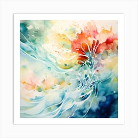 AI Chroma Harmony: Ethereal Ecosystem Art Print