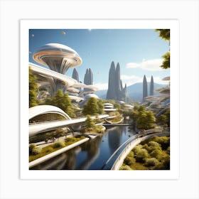 Futuristic City 287 Art Print