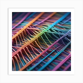 Abstract Image Of Colorful Wires Art Print
