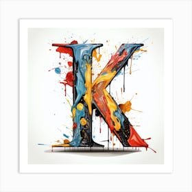 Letter K 3 Art Print