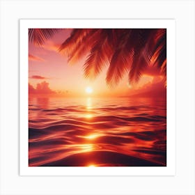 Sunset At The Beach 2 Art Print