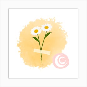 Daisy (Water Flower) Art Print