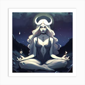 Wisdom And Celestial Lilith Art Print