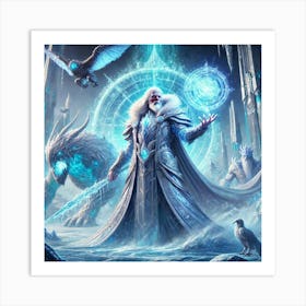 A Majestic Sci Fi Depiction Of Elder Glacius Demon Art Print