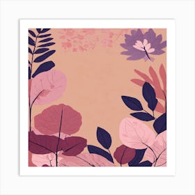 Abstract Floral Background Art Print