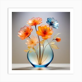 Glass Flowers Art Print