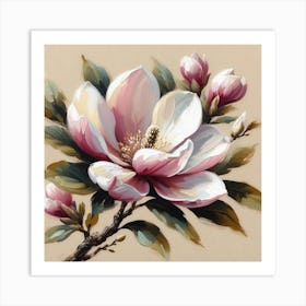 Magnolia Flower Art Print