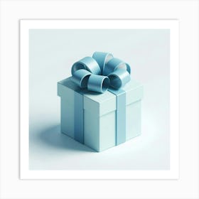 Blue Gift Box 1 Art Print