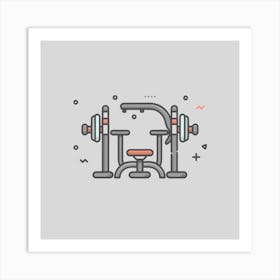 Gym Equipment 3 Art Print