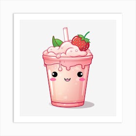 Strawberry Milkshake Art Print