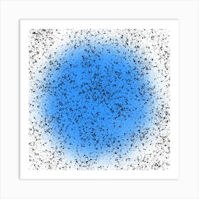 Abstract Blue Splatter Art Print