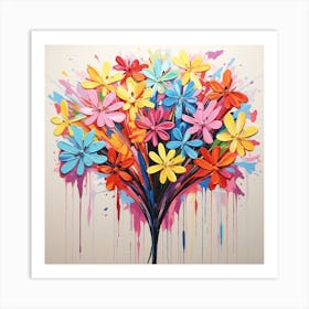 colourful Flowers Art Print