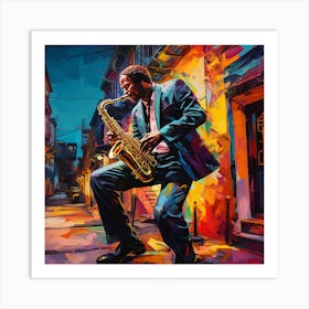 Saxophone Player 24 Art Print