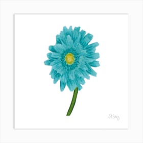 Turquoise Gerbera Art Print