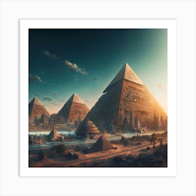 Egyptian Pyramids Art Print