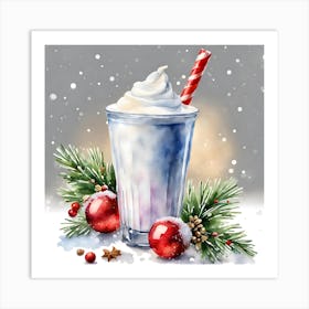 Christmas Milkshake Art Print
