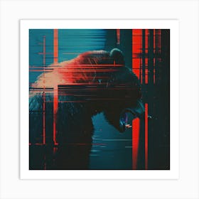 Bear In The Dark 1 Art Print