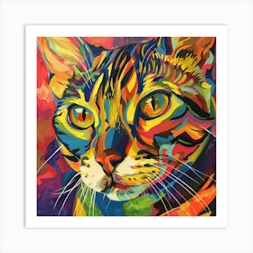 Kisha2849 Bengal Cat Colorful Picasso Style Full Page No Negati 881f23cd 6b73 4ff2 A031 12987248f677 Art Print