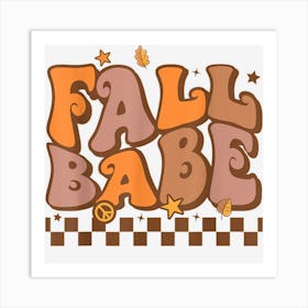 Groovy Fall Babe Thanksgiving Costume Art Print