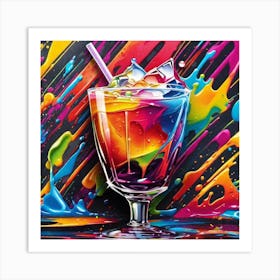 Colorful Drink Painting Art Print