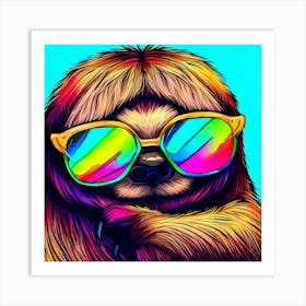 Groovy Sloth Art Print