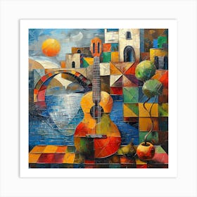 Guitar In The Sun Art Print