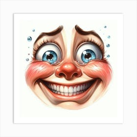 Clown Face 1 Art Print