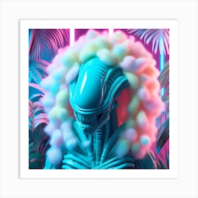 Alien Portrait Pastels 8 Art Print