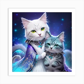 Two Cats 1 Art Print