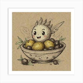 Olives In A Bowl Art Print