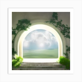 Greenish Archway Art Print