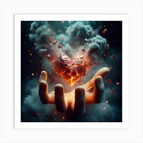 Heart Of Fire 4 Art Print