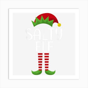 Salty Elf Family Matching Group Christmas Party Pajama Art Print