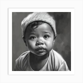 Portrait Of A Baby Art Print