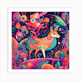 Psychedelic Deer Art Print