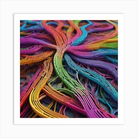 Colorful Wires 8 Art Print