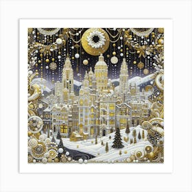 Christmas City 1 Art Print