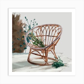 Rattan Chair 3 Art Print