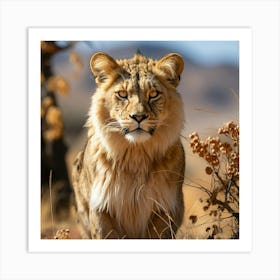 Lion In The Wild 1 Art Print