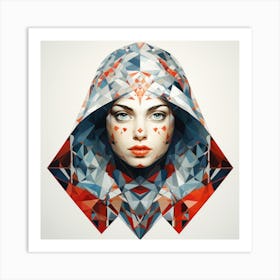 Geometric Russian Woman 04 Art Print