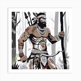 A tribal man Art Print