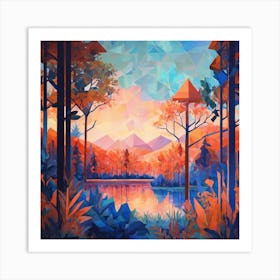 Abstract Landscape Painting Art Print