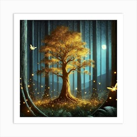 Firefly Forest 1 Art Print