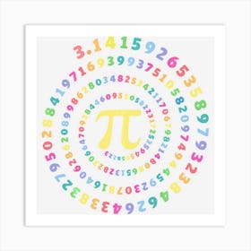 Funny Pi Day Spiral Pi Math For Pi Day 3 Art Print