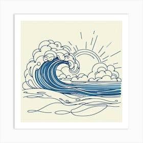 Wave In The Ocean Art Print