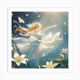 Lily Girl Art Print