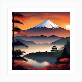 JAPANESE LANDSCAPE Art Print